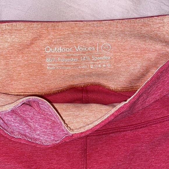 Outdoor Voices Pink Flamingo 7/8 Spring Leggings Size XS - Picture 5 of 9